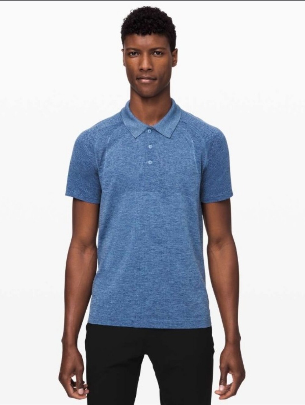 Lululemon Metal Vent Tech Polo 2.0 Blue Athleisure Men's T-Shirt Size S